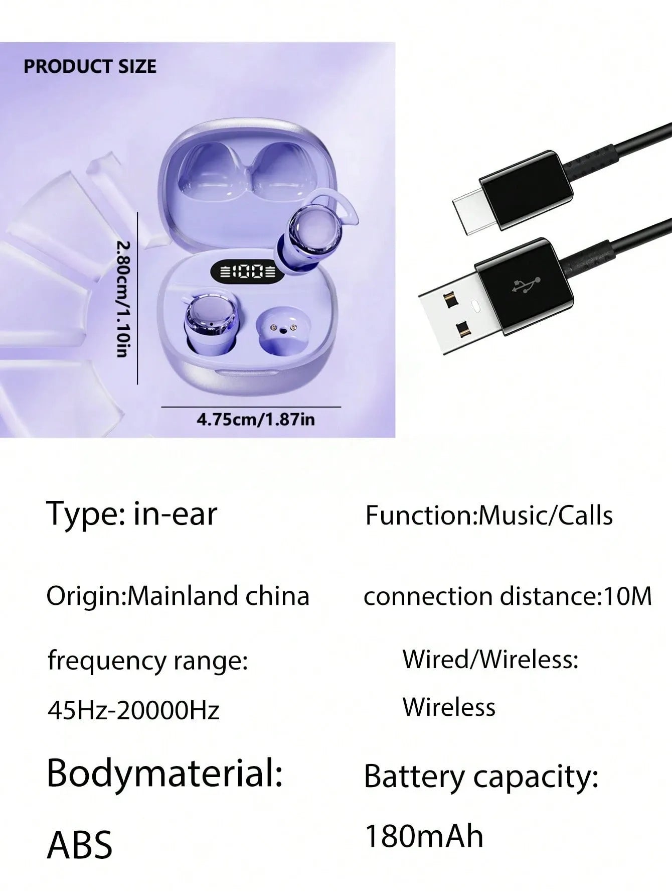 SENYANG 2025 TWS Bluetooth Earbuds – Macaron Style with LED Display & Charging Case (Pink)