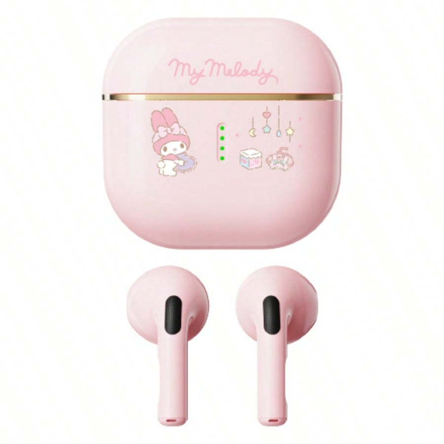 Hello Kitty TWS Wireless Earphones – Cute Sanrio Bluetooth In-Ear Headphones with Noise Reduction for Music & Sports Gift Idea