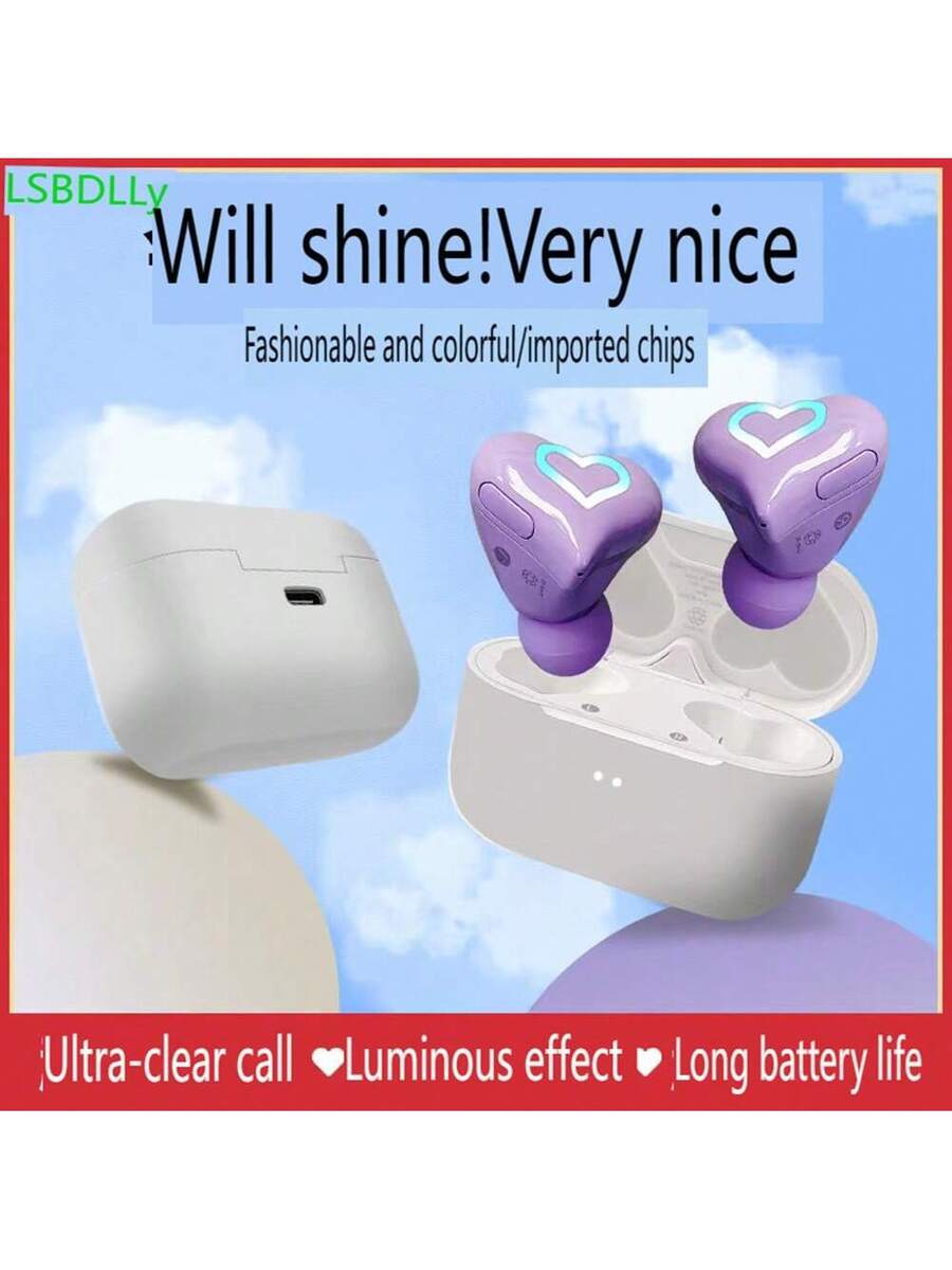 Love Keys Colorful Wireless Earphones – In-Ear Noise Canceling Headphones with Mic for Cycling Fitness Exercise Holiday Birthday Gift