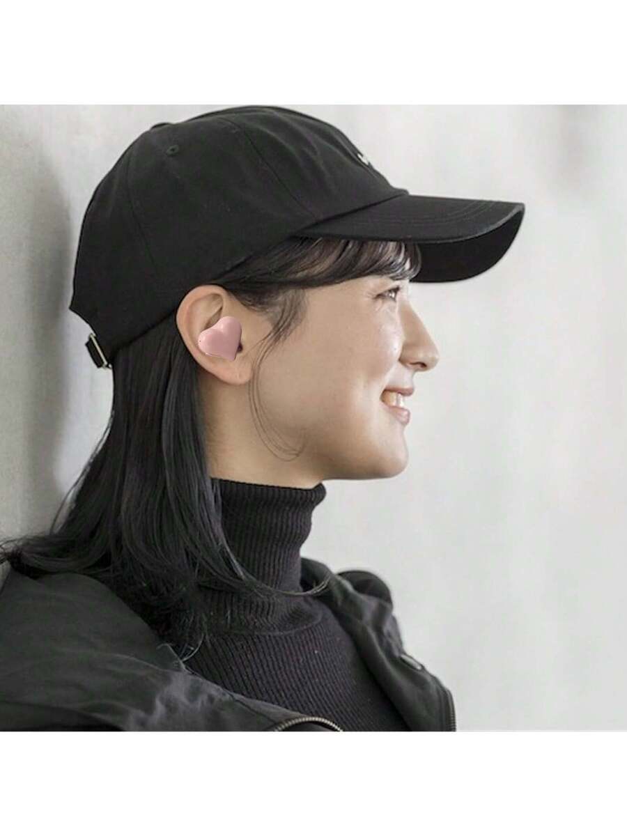 Heart Shaped Bluetooth 5.3 Earbuds – HiFi Stereo Noise Canceling In-Ear Headphones with Charging Case for Couples Valentine Travel Sport