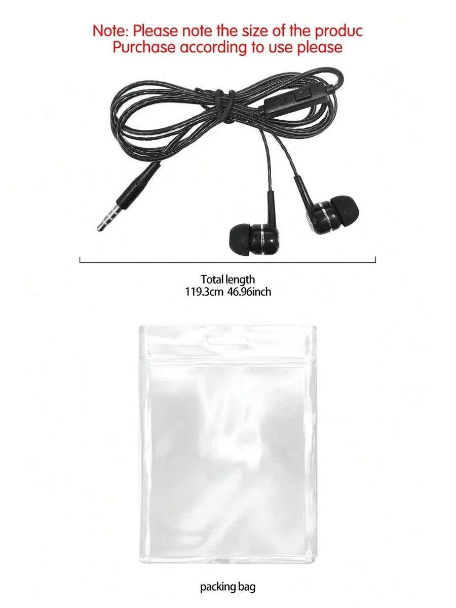 Crystal Line 3.5mm Universal Wired In-Ear Headphones, High Definition Audio Quality, Free Design, Comfortable Wear