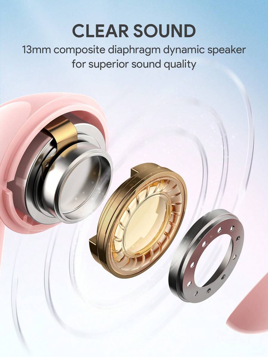 Wireless Earbuds Bluetooth 5.3 with Premium Sound – Auto Pairing Lightweight Waterproof Headphones for iOS Android Sports & Workout