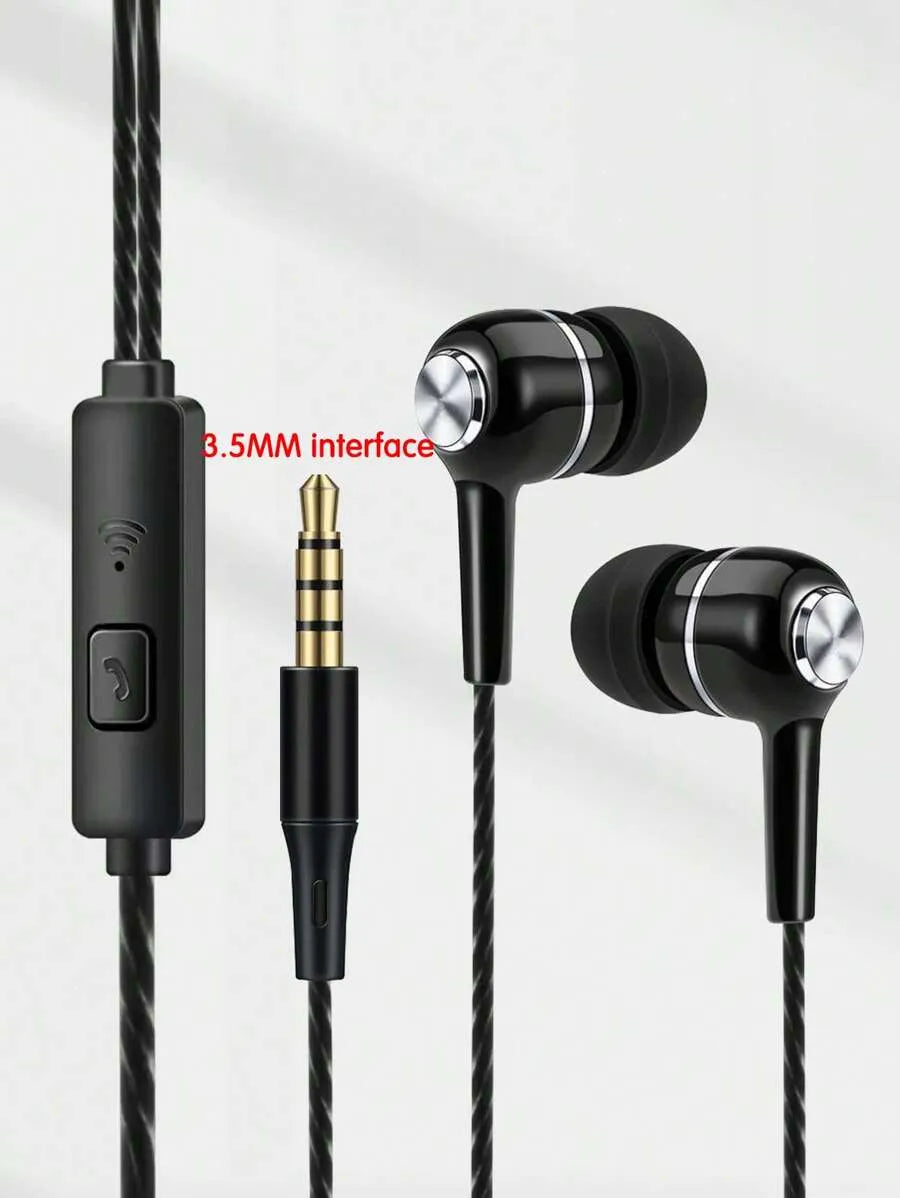 Crystal Line 3.5mm Universal Wired In-Ear Headphones, High Definition Audio Quality, Free Design, Comfortable Wear
