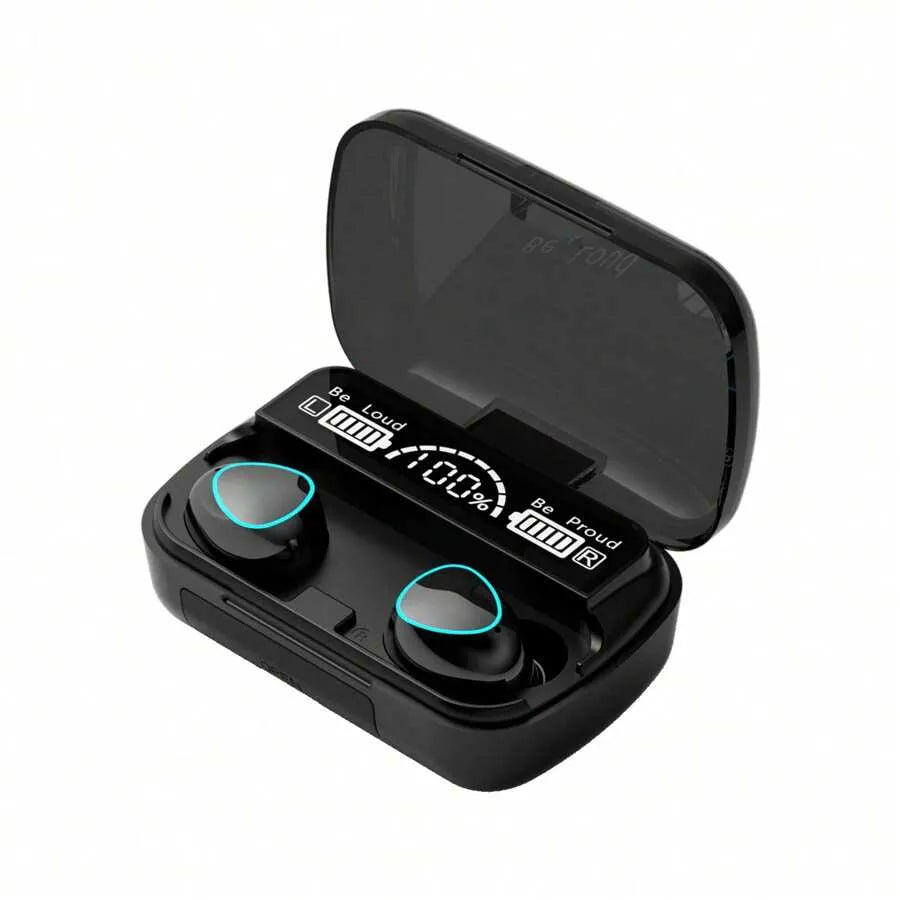 Bluetooth True Wireless Earbuds with LED Battery Display – Long Battery Life, In-Ear Design