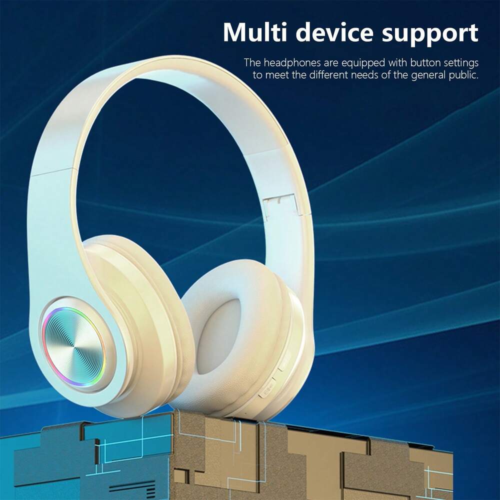 Over-Ear Wireless Noise Canceling Headphones – Foldable HiFi Stereo Long Playtime Gaming & Music Headset Lightweight Gift for Men & Women