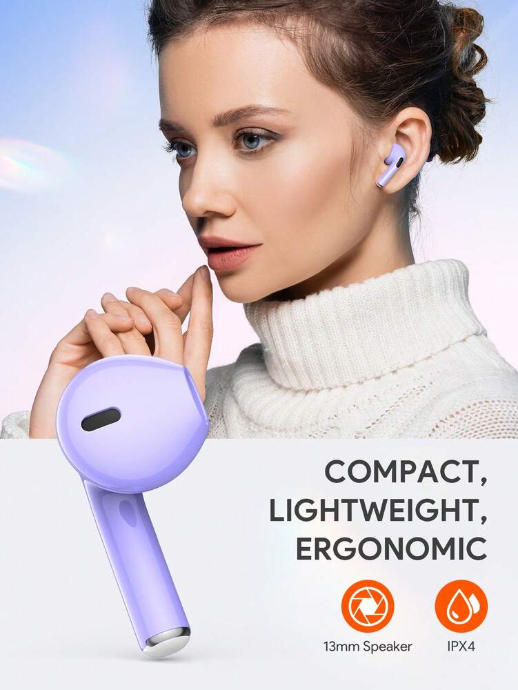 Wireless Earbuds Bluetooth 5.3 with Premium Sound – Auto Pairing Lightweight Waterproof Headphones for iOS Android Sports & Workout