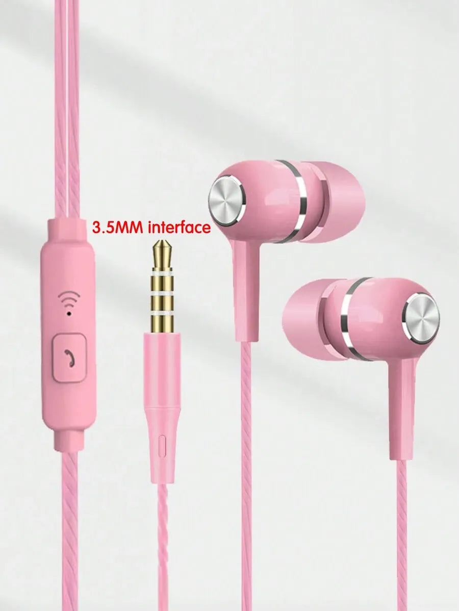 Crystal Line 3.5mm Universal Wired In-Ear Headphones, High Definition Audio Quality, Free Design, Comfortable Wear