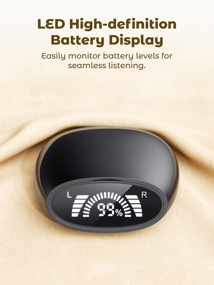 Teckwe Bluetooth 5.1 Sleep Earbuds – In-Ear Wireless Headphones with LED Display Long Battery Valentine’s Day Gift