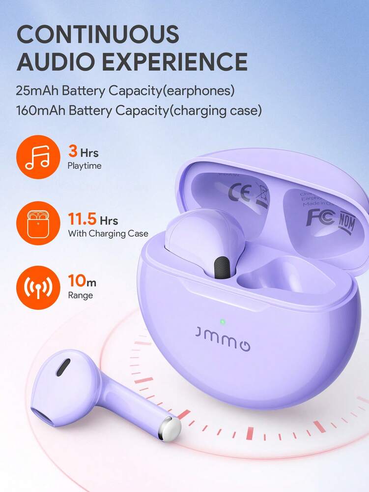 Wireless Earbuds Bluetooth 5.3 with Premium Sound – Auto Pairing Lightweight Waterproof Headphones for iOS Android Sports & Workout