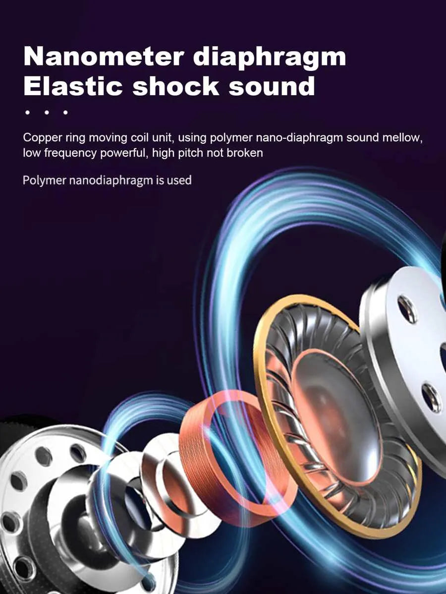 Crystal Line 3.5mm Universal Wired In-Ear Headphones, High Definition Audio Quality, Free Design, Comfortable Wear