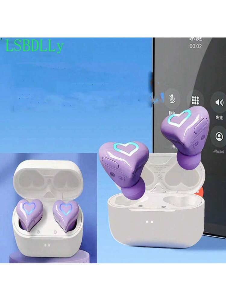 Love Keys Colorful Wireless Earphones – In-Ear Noise Canceling Headphones with Mic for Cycling Fitness Exercise Holiday Birthday Gift