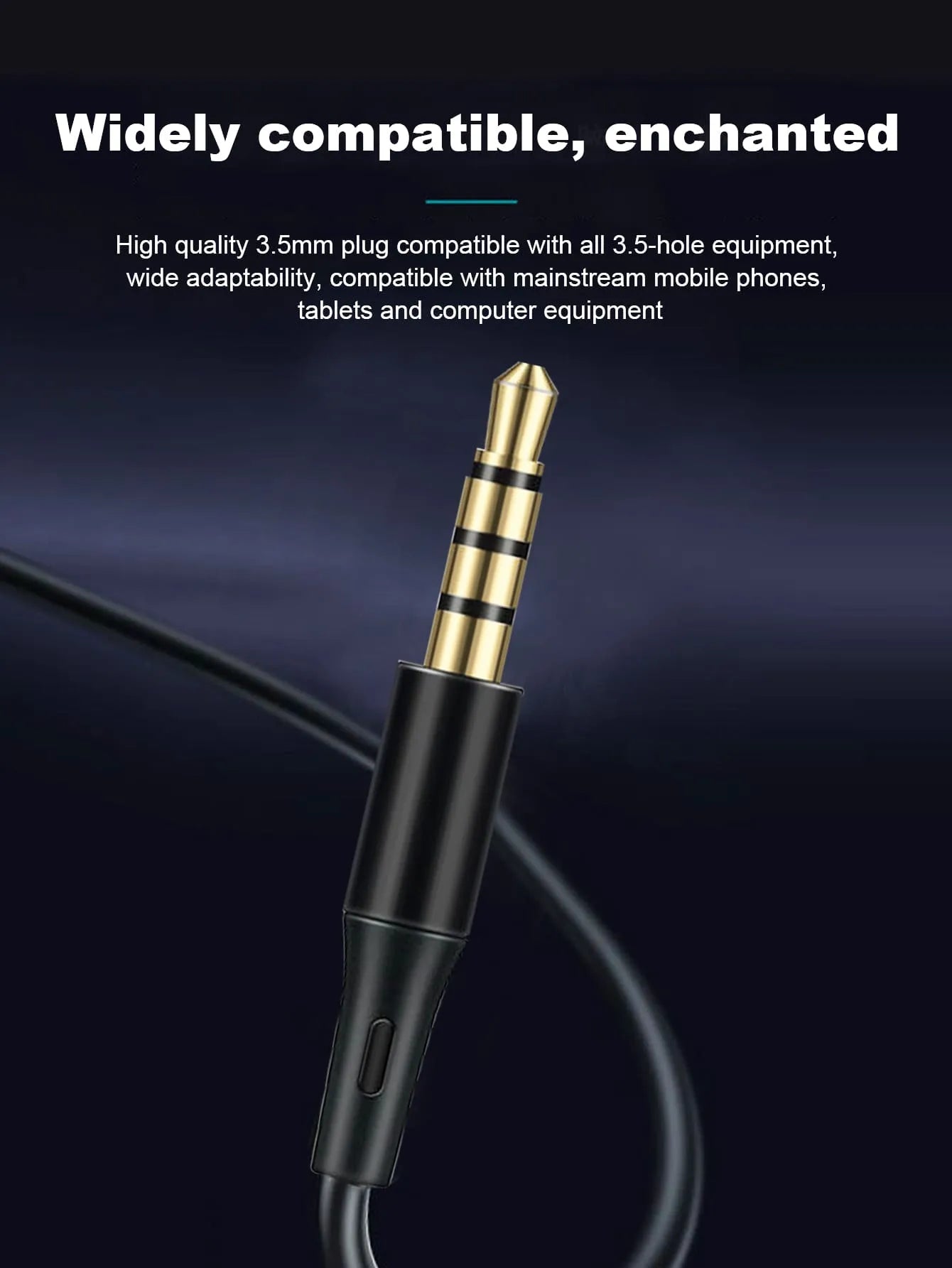 Crystal Line 3.5mm Universal Wired In-Ear Headphones, High Definition Audio Quality, Free Design, Comfortable Wear