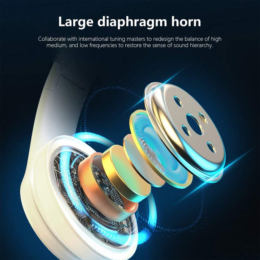 Over-Ear Wireless Noise Canceling Headphones – Foldable HiFi Stereo Long Playtime Gaming & Music Headset Lightweight Gift for Men & Women