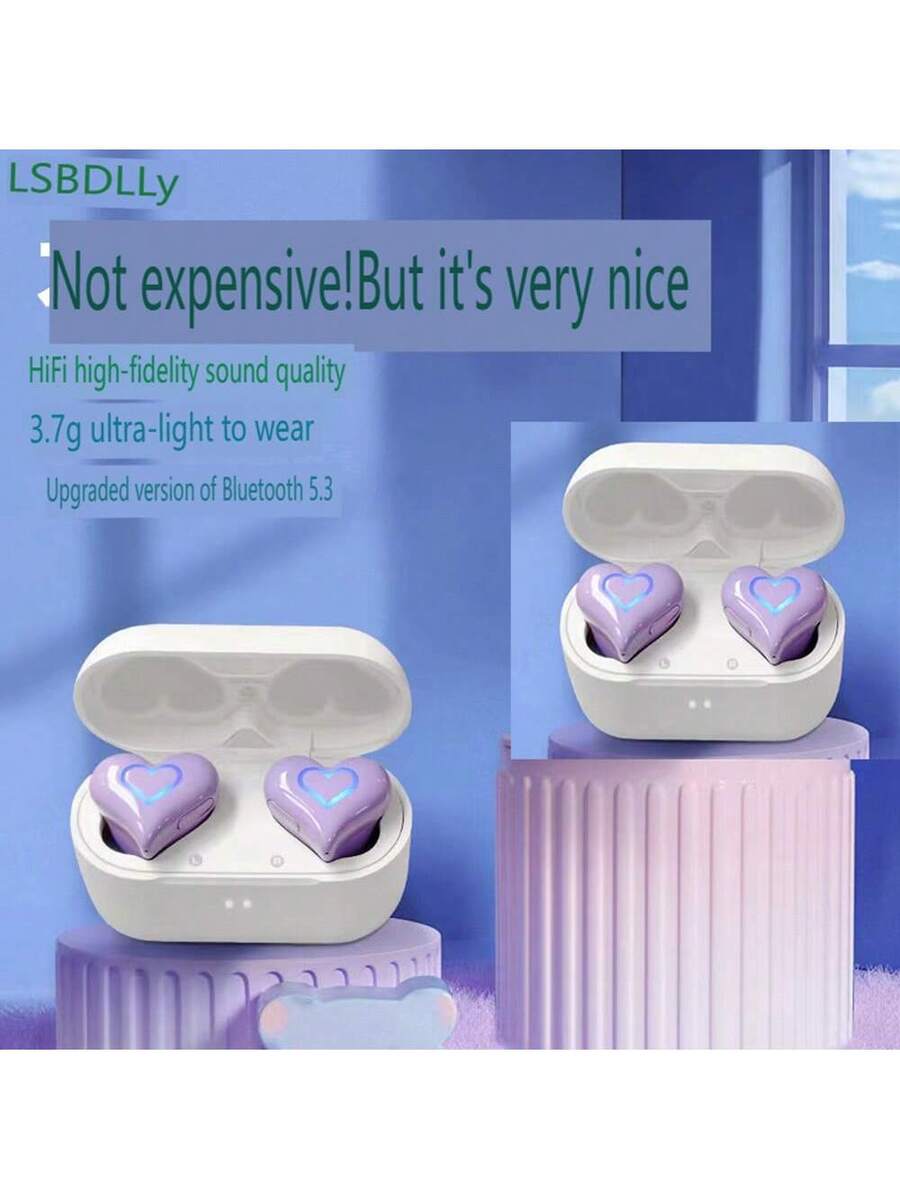 Love Keys Colorful Wireless Earphones – In-Ear Noise Canceling Headphones with Mic for Cycling Fitness Exercise Holiday Birthday Gift