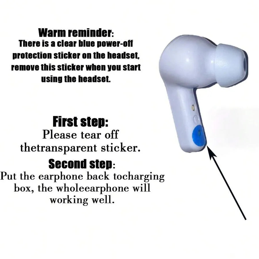 Wireless Earbuds With Multi-Color Semi-Transparent Design & LED Digital Display