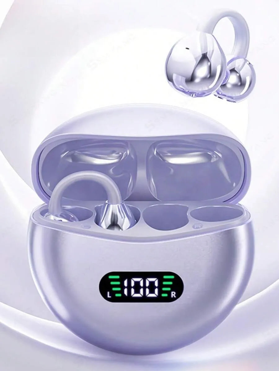 NEW SENYANG LED Display Clip-On Earphones, Sound-Proof, Long-Wearing Comfort, Open-Ear Sports Design, Wireless Bluetooth Earbuds
