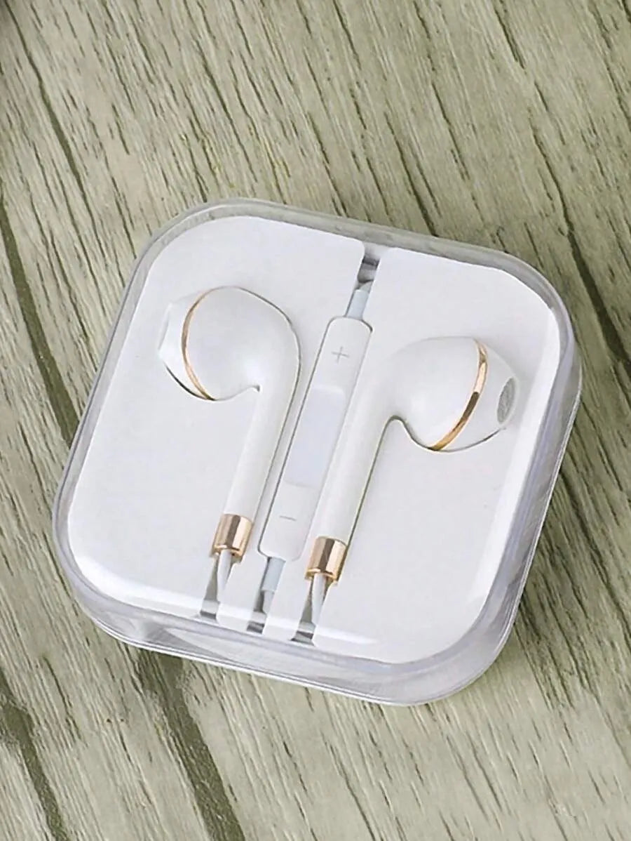 1PC Wired Earphones, In Ear Earphones With 3.5mm Jack, Built-In Remote Control For Controlling Phone Calls And Volume
