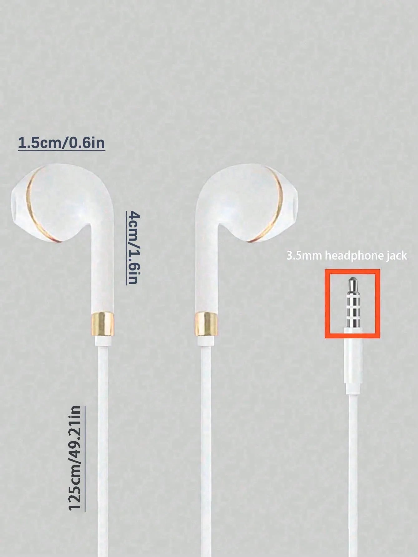 1PC Wired Earphones, In Ear Earphones With 3.5mm Jack, Built-In Remote Control For Controlling Phone Calls And Volume