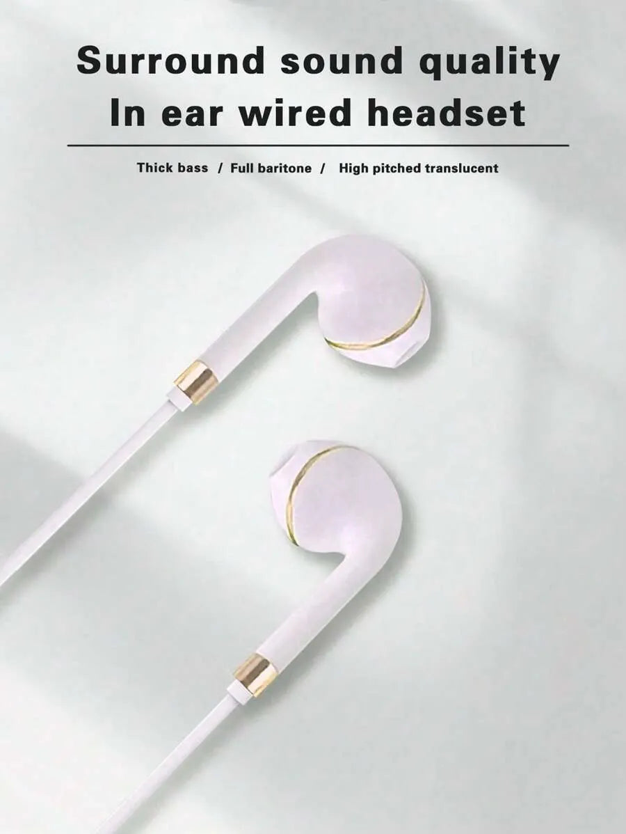 1PC Wired Earphones, In Ear Earphones With 3.5mm Jack, Built-In Remote Control For Controlling Phone Calls And Volume