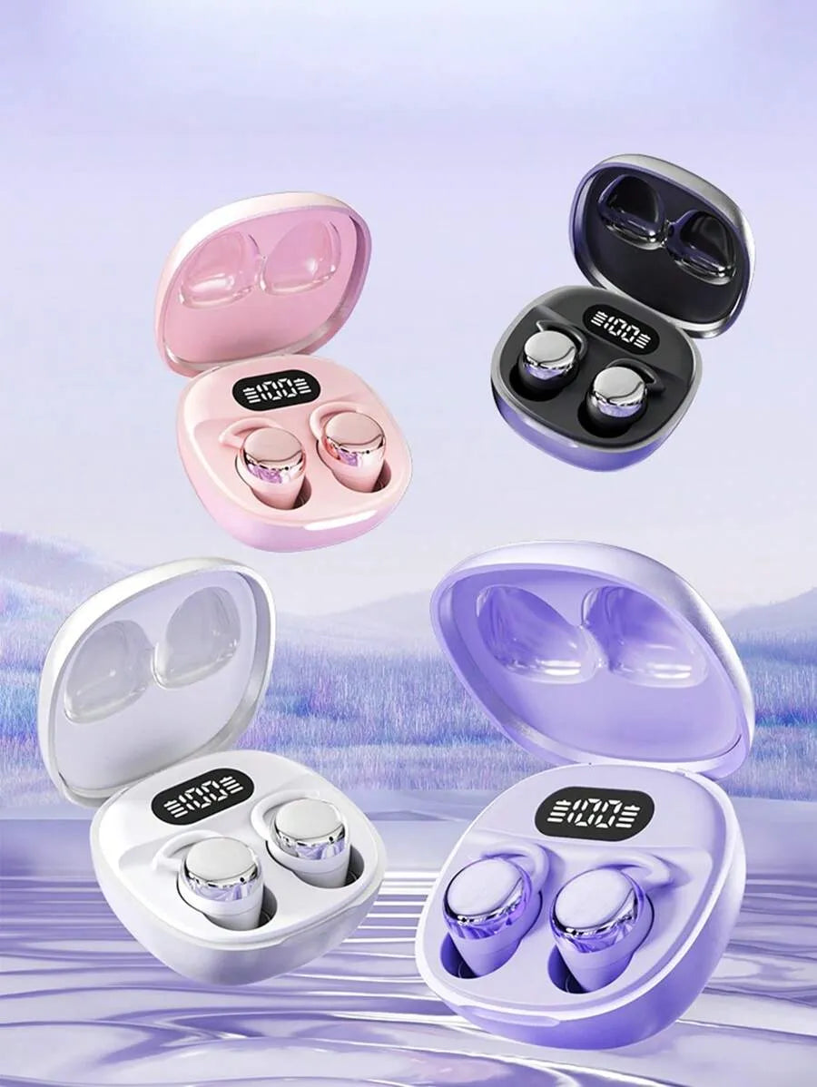 SENYANG 2025 TWS Bluetooth Earbuds – Macaron Style with LED Display & Charging Case (Pink)