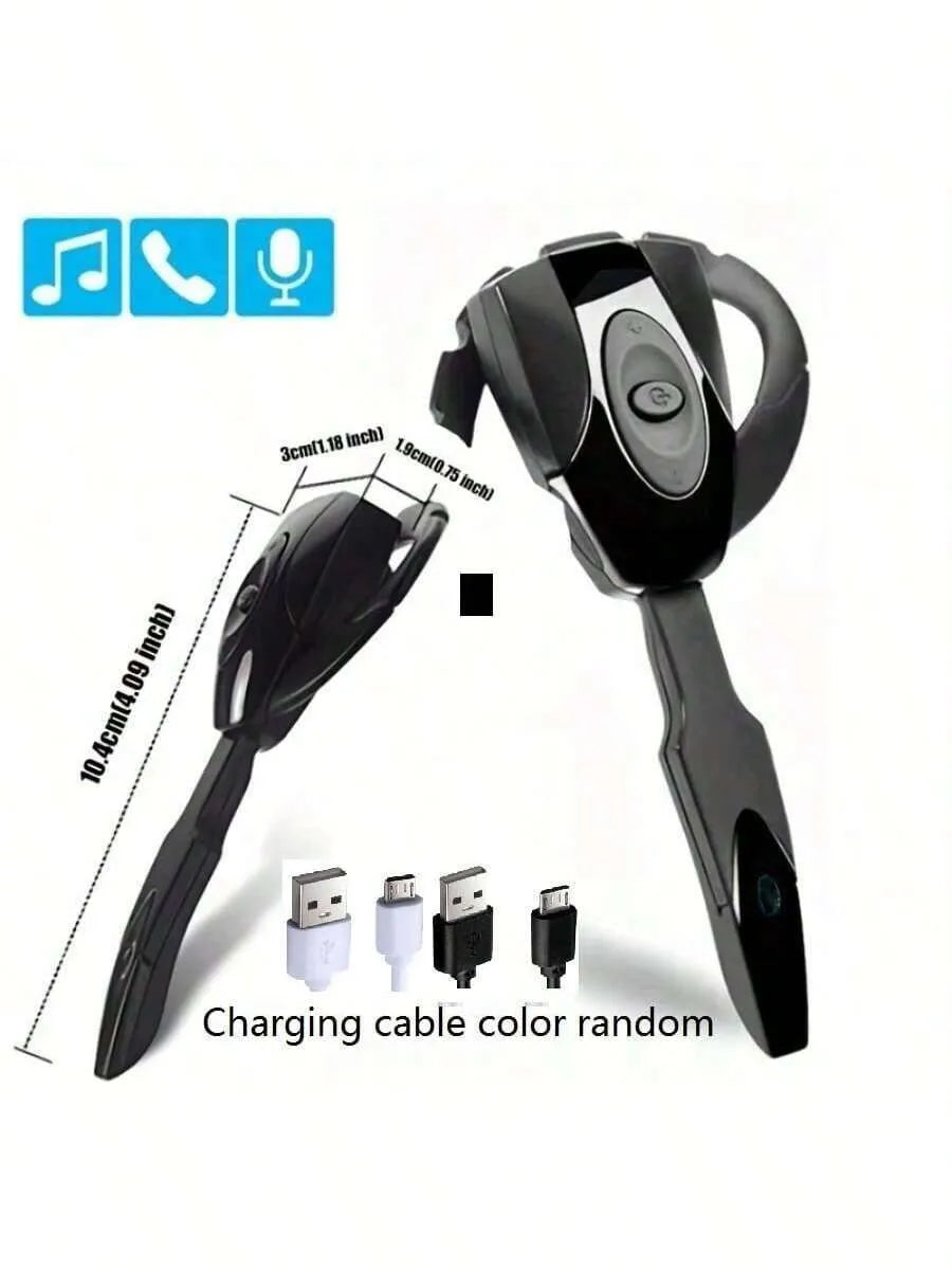 1PC Single Wireless Bluetooth Headphones Business Earphone with Microphone - Rechargeable and Standby