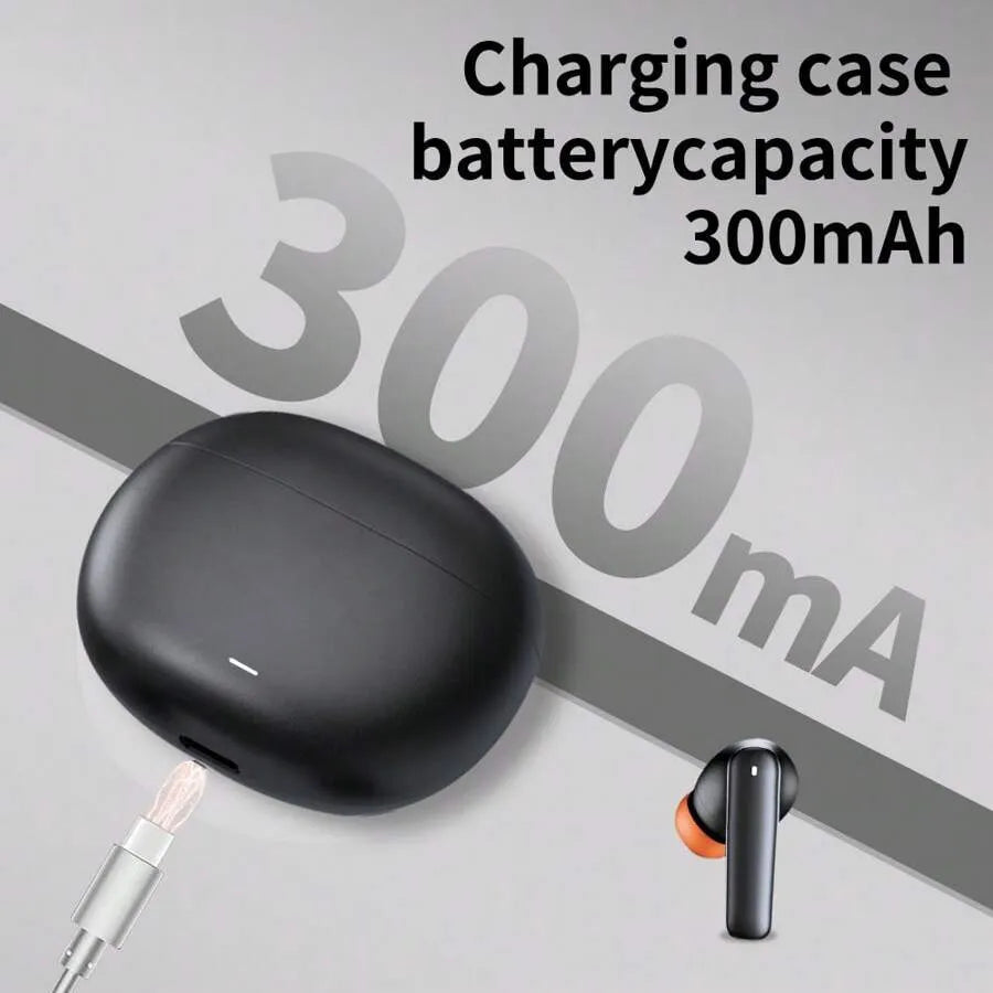 Wireless Earbuds, BT5.2V Stereo Earbuds, Wireless In-Ear Headphone Noise-Cancelling Microphone, 32H Playback Time USB Charging Case