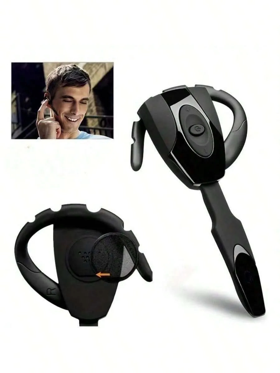 1PC Single Wireless Bluetooth Headphones Business Earphone with Microphone - Rechargeable and Standby