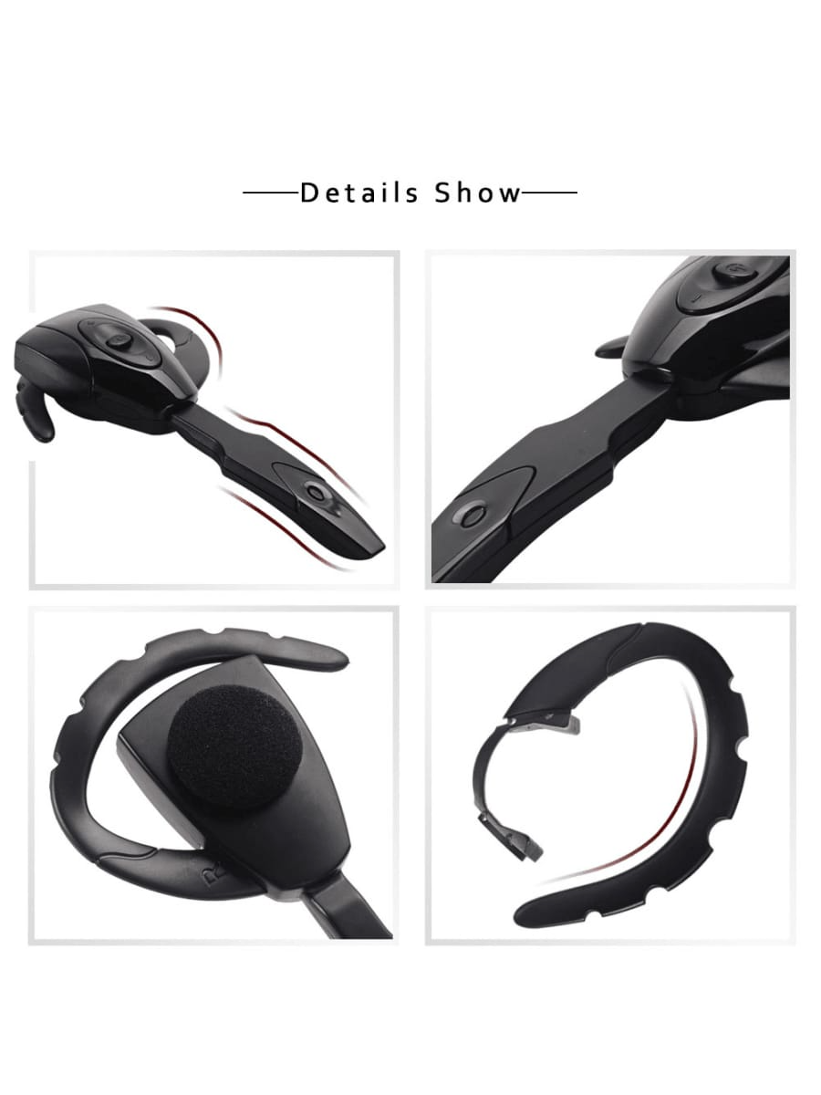 1PC Single Wireless Bluetooth Headphones Business Earphone with Microphone - Rechargeable and Standby