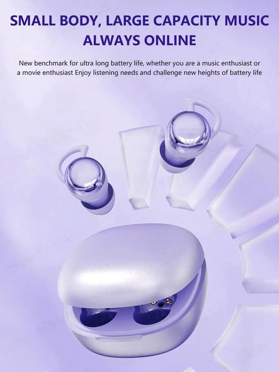 SENYANG 2025 TWS Bluetooth Earbuds – Macaron Style with LED Display & Charging Case (Pink)