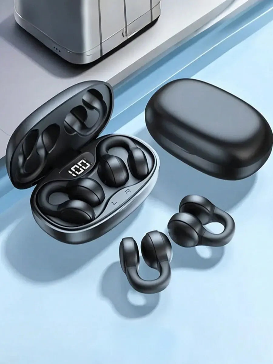 Wireless Earphones Touch Control Earphones Clip-On Earphones Compatible with iPhone Earbuds