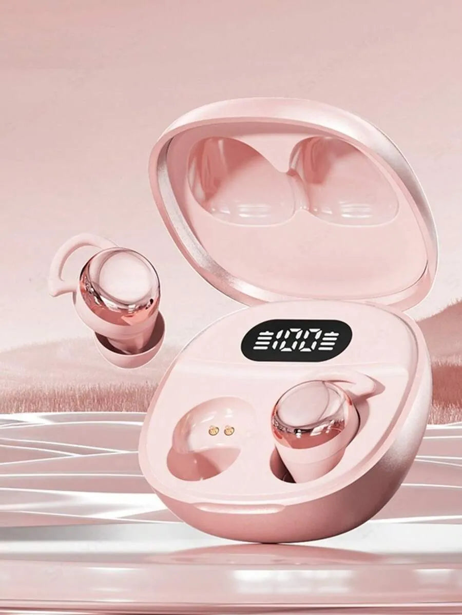 SENYANG 2025 TWS Bluetooth Earbuds – Macaron Style with LED Display & Charging Case (Pink)