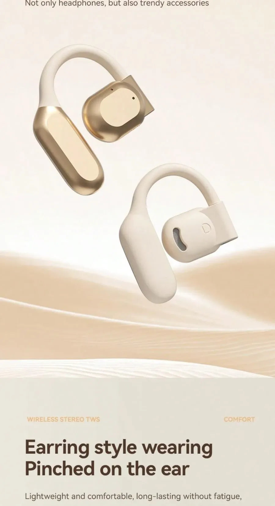 Open-Ear Wireless Earphones with LED Display – Over-the-Ear Design, Sweatproof, Bluetooth 5.3