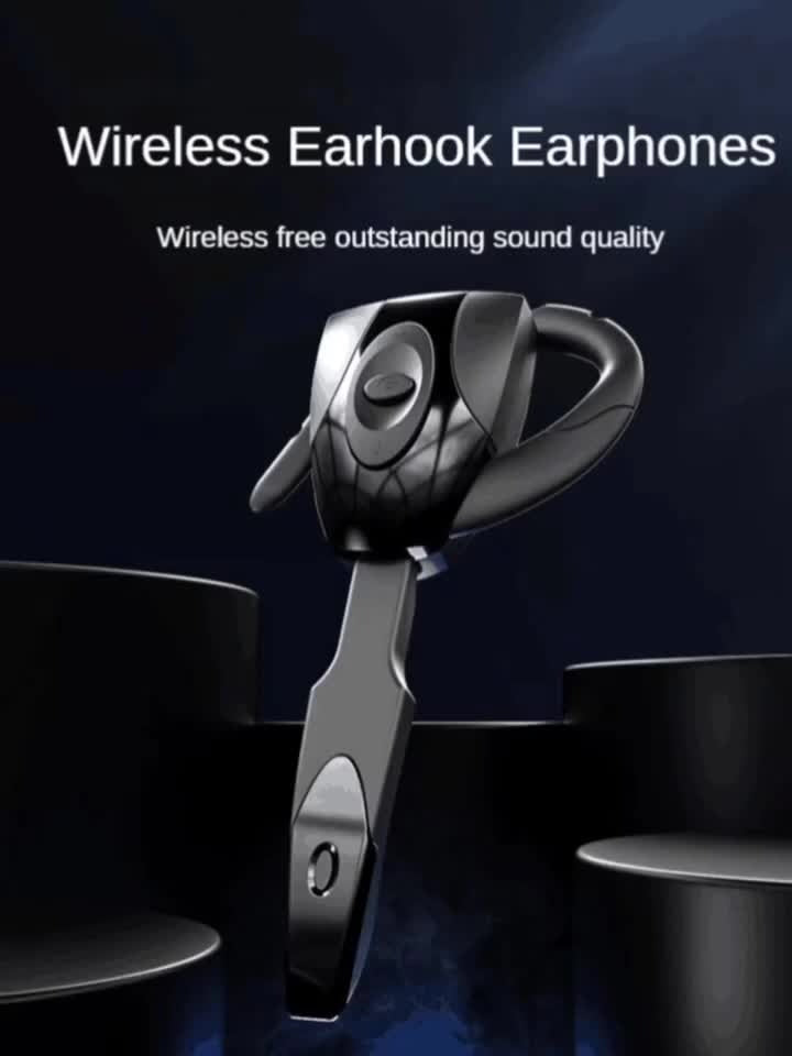 1PC Single Wireless Bluetooth Headphones Business Earphone with Microphone - Rechargeable and Standby