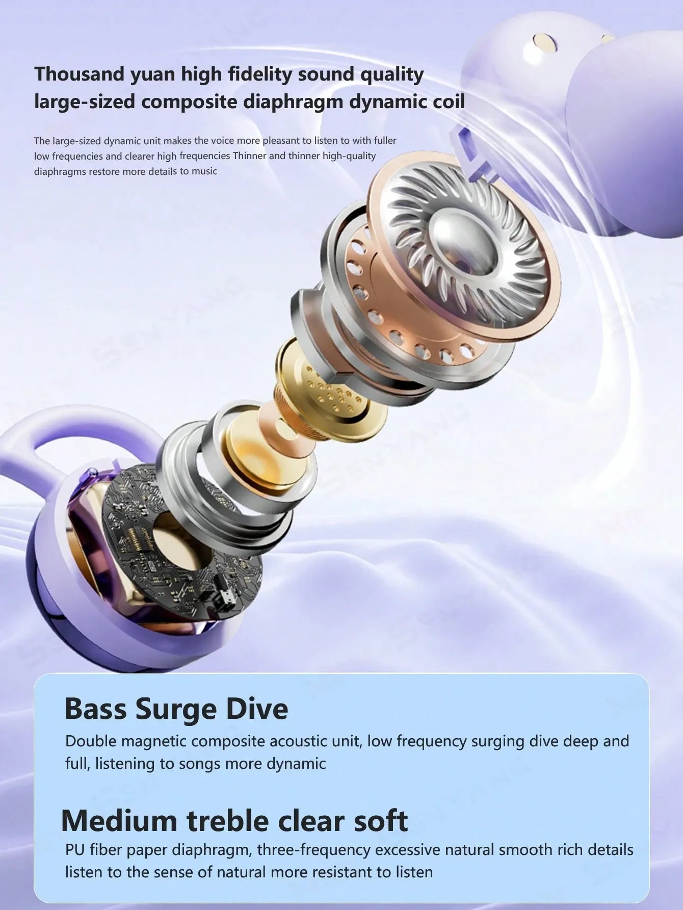 SENYANG 2025 TWS Bluetooth Earbuds – Macaron Style with LED Display & Charging Case (Pink)