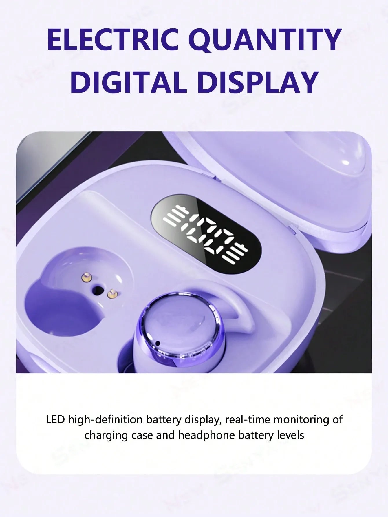 SENYANG 2025 TWS Bluetooth Earbuds – Macaron Style with LED Display & Charging Case (Pink)