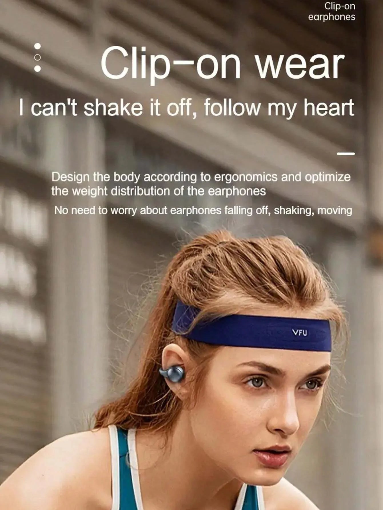 Wireless Earphones Touch Control Earphones Clip-On Earphones Compatible with iPhone Earbuds