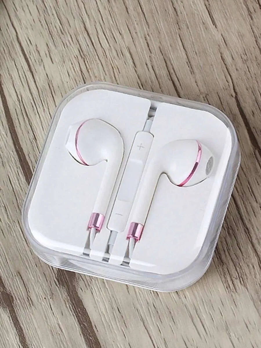 1PC Wired Earphones, In Ear Earphones With 3.5mm Jack, Built-In Remote Control For Controlling Phone Calls And Volume