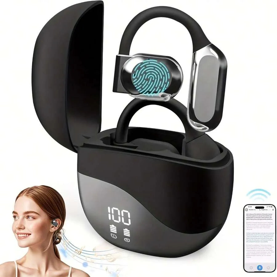 M62 Real Time Language Translator Earbuds Open Ear AI Translation Earbuds Translation Pods Translator Earbuds for Android iOS