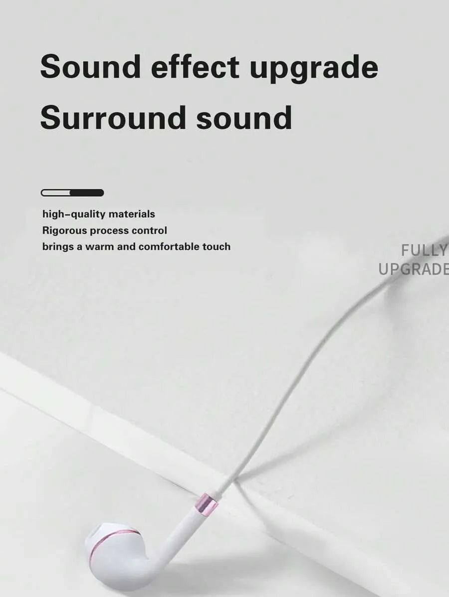 1PC Wired Earphones, In Ear Earphones With 3.5mm Jack, Built-In Remote Control For Controlling Phone Calls And Volume