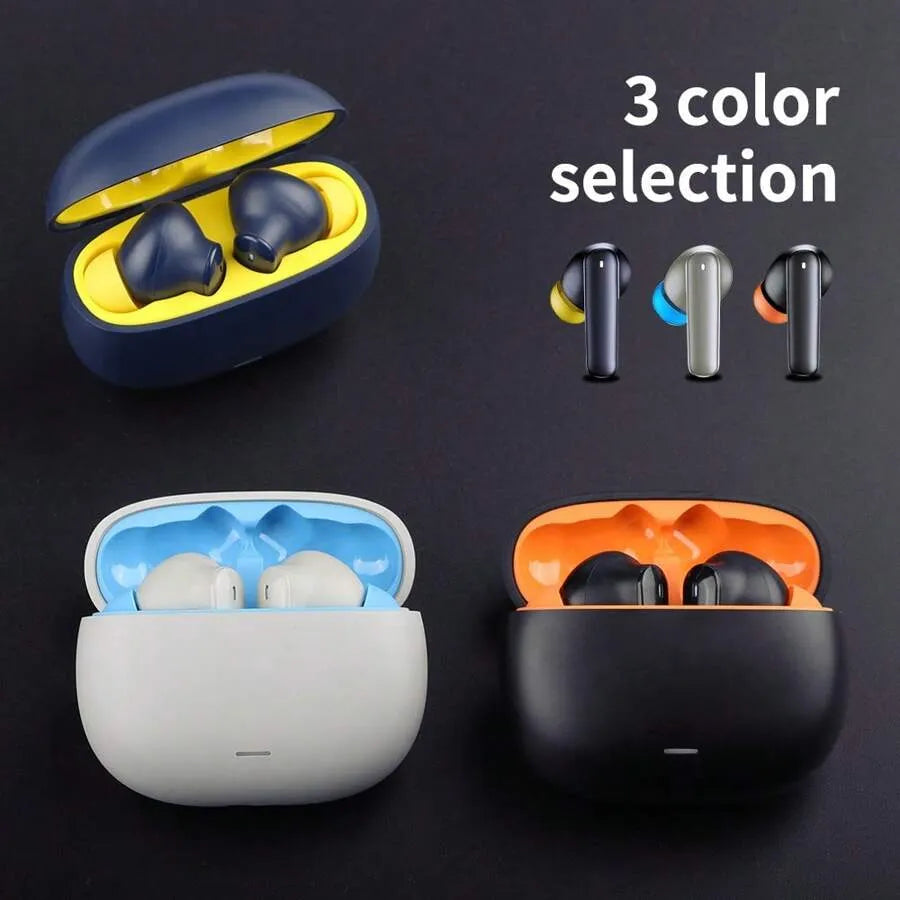 Wireless Earbuds, BT5.2V Stereo Earbuds, Wireless In-Ear Headphone Noise-Cancelling Microphone, 32H Playback Time USB Charging Case