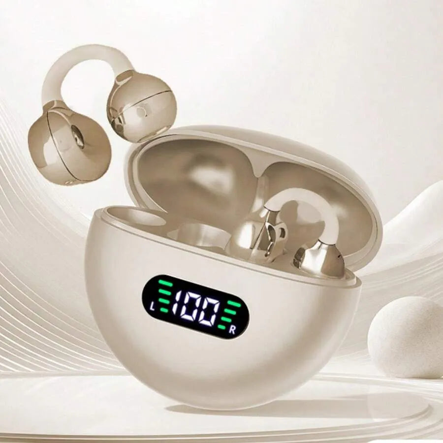 NEW SENYANG LED Display Clip-On Earphones, Sound-Proof, Long-Wearing Comfort, Open-Ear Sports Design, Wireless Bluetooth Earbuds