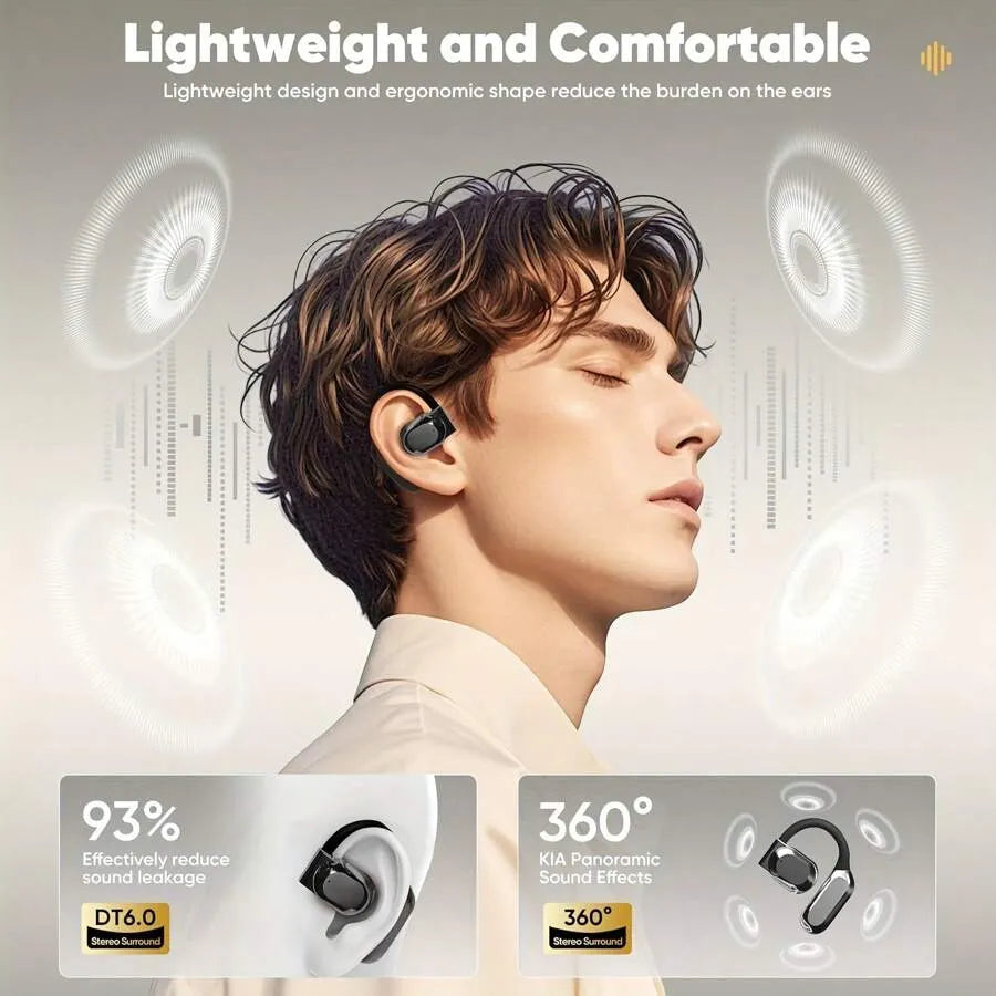M62 Real Time Language Translator Earbuds Open Ear AI Translation Earbuds Translation Pods Translator Earbuds for Android iOS