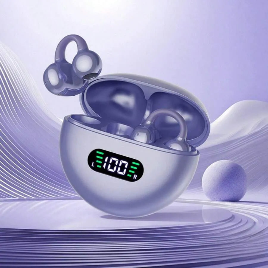 NEW SENYANG LED Display Clip-On Earphones, Sound-Proof, Long-Wearing Comfort, Open-Ear Sports Design, Wireless Bluetooth Earbuds