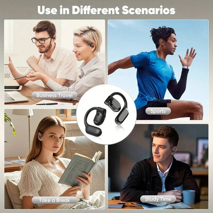 M62 Real Time Language Translator Earbuds Open Ear AI Translation Earbuds Translation Pods Translator Earbuds for Android iOS